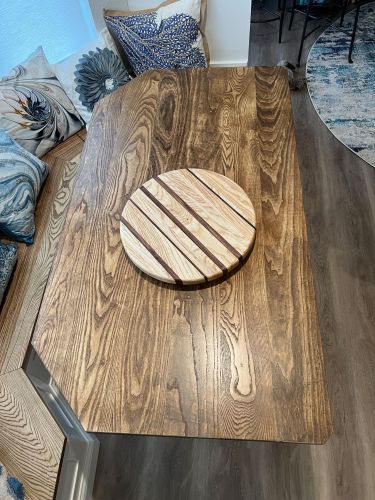 ash and walnut lazy susan