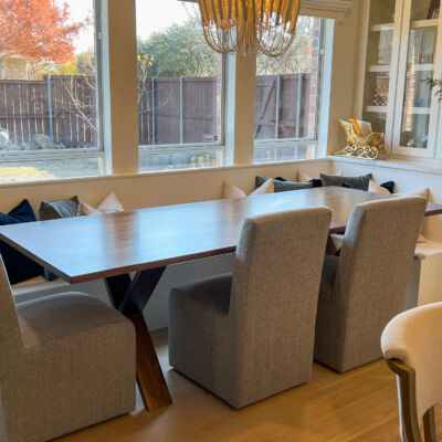 handmade walnut dining table
