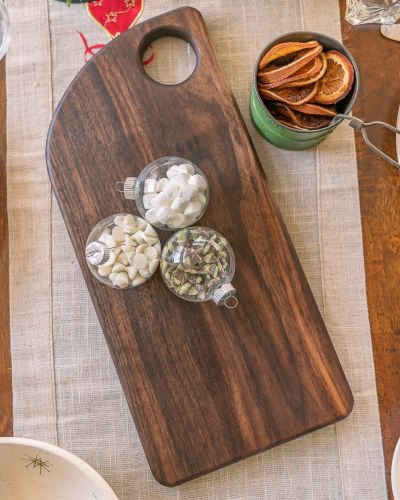 walnut cutting board for the holiday