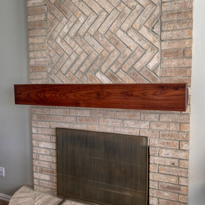 custom fireplace mantel with electrical
