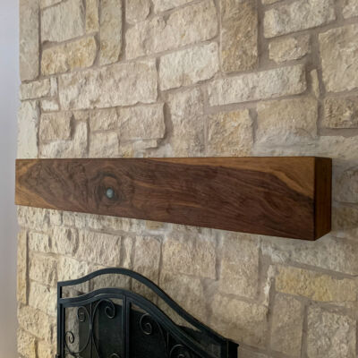 custom walnut fireplace mantels