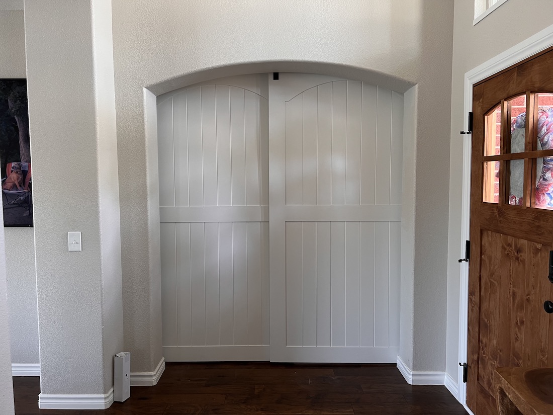 custom crafted barn doors that divide your office from your main living area