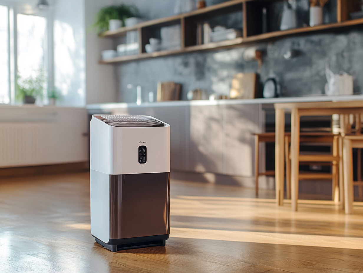dehumidifier to reduce humidity in the kitchen and save your cabinets from damage